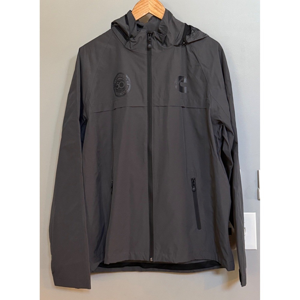 Cummins Jacket Engine Plant‎ 50 Years Jamestown Windbreaker Men L Zip Up Hooded